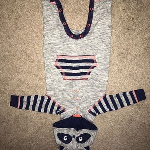 Cat & Jack 0-3 months Raccoon jumpsuit.